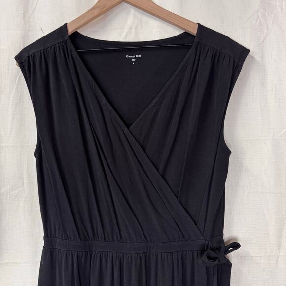 EUC GARNET HILL Faux Wrap Dress Size S Jersey Knit Sleeveless Business Casual‎ - Picture 3 of 15